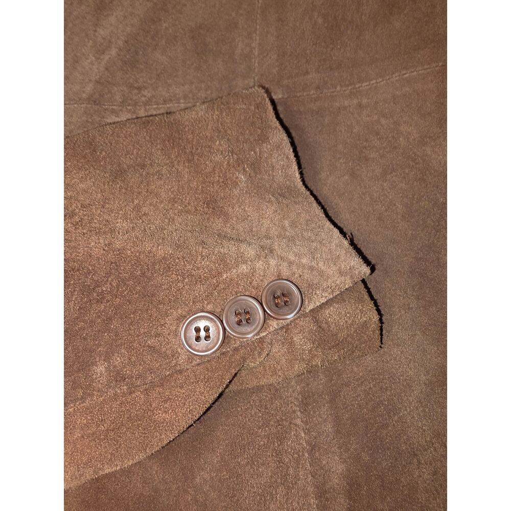 Uniform Jean Paul Richard Classic Leather Blazer Jacket Brown Women's Size 12 - Picture 5 of 10